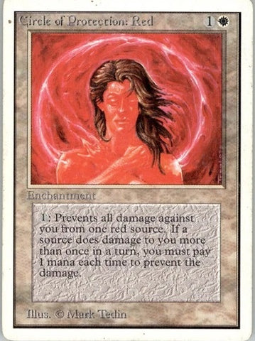 "Circle Of Protection: Red" - Magic The Gathering - Unlimited
