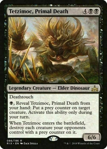 "Tetzimoc, Primal Death" - Magic The Gathering Card - RIX
