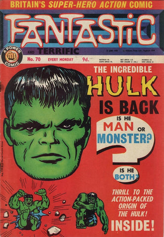 Fantastic Comic #70 - Marvel UK - 1968