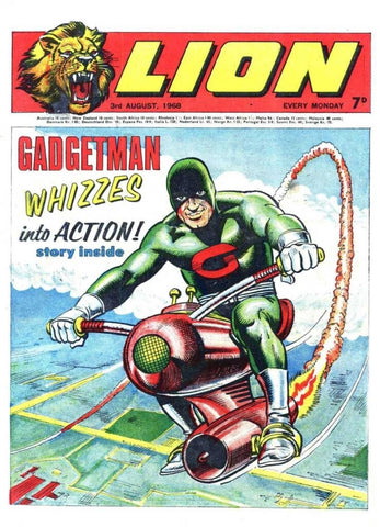 Lion Comic x5 - British Comic - 3/8/68, 10/8/68, 17/8/68, 24/8/68 & 31/8/68