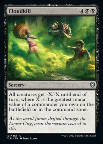"Cloudkill" x4 - Magic The Gathering Card - CLB - 4-Card Playset