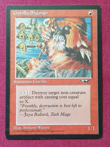 "Gorilla Shaman" - Magic The Gathering Card - Alliances