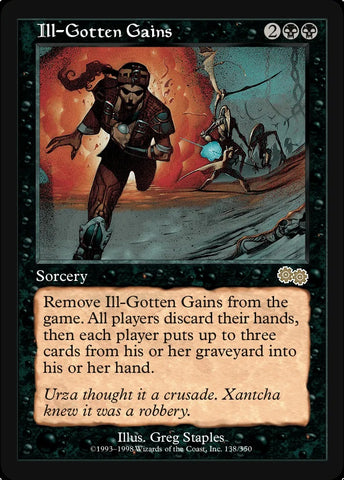 "Ill-Gotten Gains" - Magic The Gathering Card - Urza's Saga