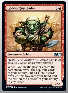 "Goblin Ringleader" x4 - Magic The Gathering Card - M20 - 4-Card Playset