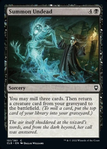 "Summon Undead" x4 - Magic The Gathering - CLB - 4-Card Playset