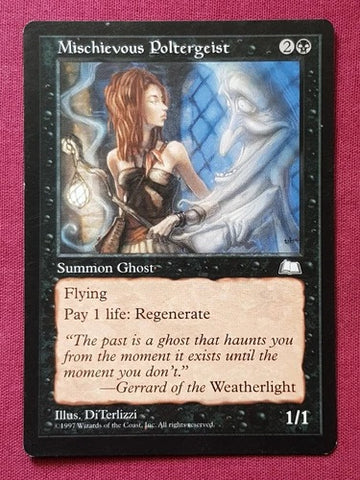"Mischievous Poltergeist" - Magic The Gathering Card - Weatherlight