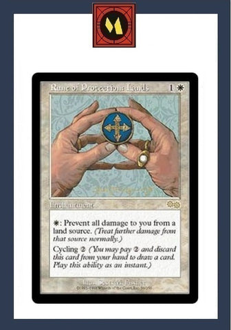 "Rune Of Protection: Lands" - Magic The Gathering Card - Urza's Saga