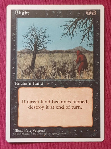 "Blight" - Magic The Gathering Card - 4th Edition