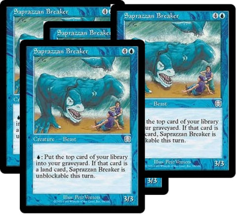 "Saprazzan Breaker" x4 - Magic Gathering Card - Mercadian Masques - 4-Card Playset