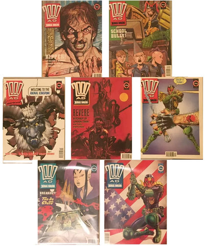 2000AD ft. Judge Dredd #741 - #747 (7x Comics RUN) - 1991
