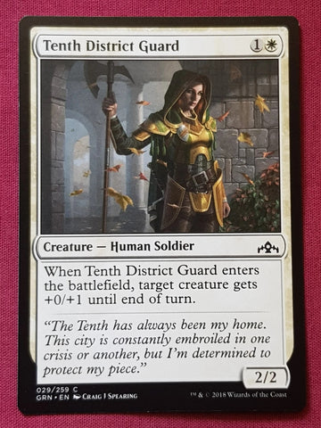 "Tenth District Guard" - Magic The Gathering Card - Guilds Of Ravnica