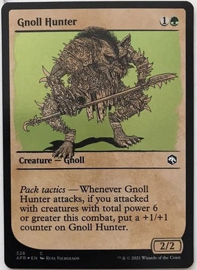 "Gnoll Hunter" - Magic The Gathering Card - AFR / Showcase