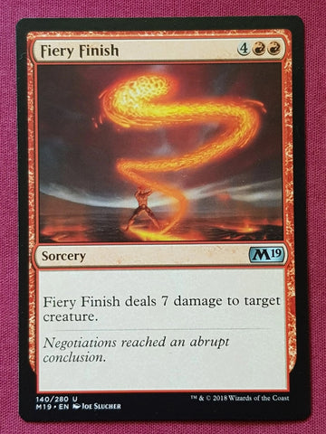 "Fiery Finish" - Magic The Gathering Card - M19