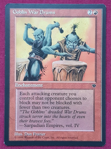 "Goblin War Drums" - Magic The Gathering Card - Fallen Empires