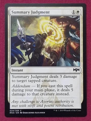 "Summary Judgment" x4 - Magic The Gathering - RNA - 4-Card Playset
