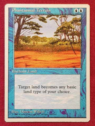 "Phantasmal Terrain" - Magic The Gathering Card - 4th Edition