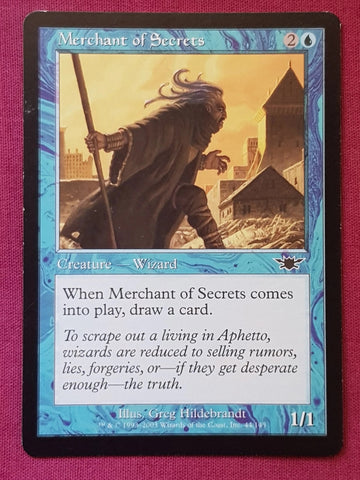 "Merchant Of Secrets" - Magic The Gathering Card - Legions