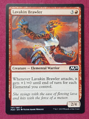 "Lavakin Brawler" x4 - Magic The Gathering Card - M20 - 4-Card Playset