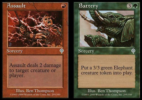 "Assault / Battery" x4 - Magic The Gathering - Invasion - 4-Card Playset