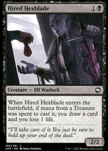 "Hired Hexblade" - Magic The Gathering - AFR - 4-Card Playset