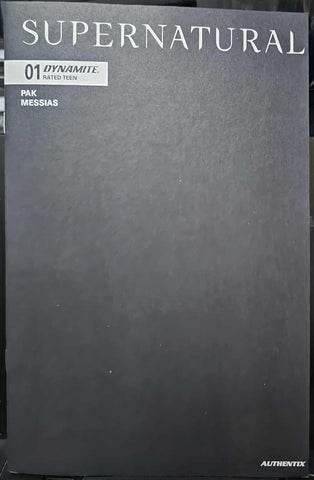 Supernatural #1 - Dynamite Comics - 2025 - Black Blank Authentix Variant