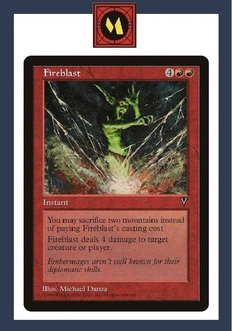 "Fireblast" - Magic The Gathering Card - Visions