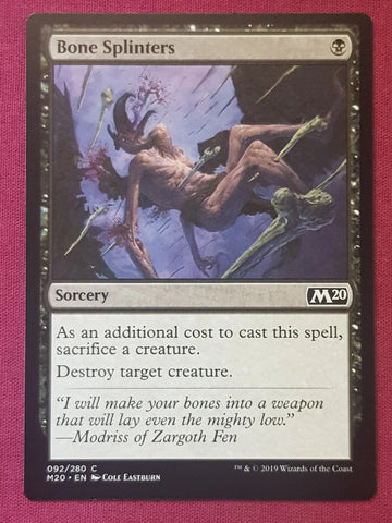 "Bone Splinters" x4 - Magic The Gathering Card - M20 - 4-Card Playset