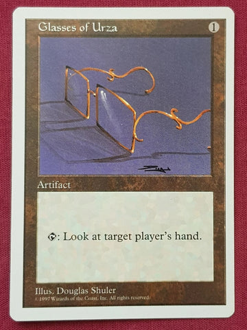 "Glasses Of Urza" - Magic The Gathering Card - 5th Edition