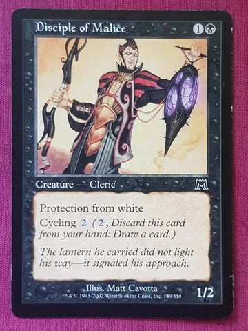 "Disciple Of Malice" - Magic The Gathering Card - Onslaught