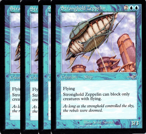 "Stronghold Zeppelin" x4 - Magic The Gathering - Nemesis - 4-Card Playset