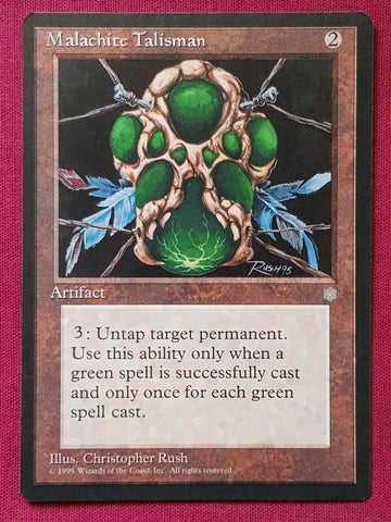 "Malachite Talisman" - Magic The Gathering Card - Ice Age