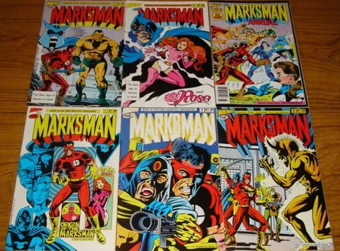 Marksman #1-5 + Annual (LOT of 6x Comics) - Hero Comics - 1988