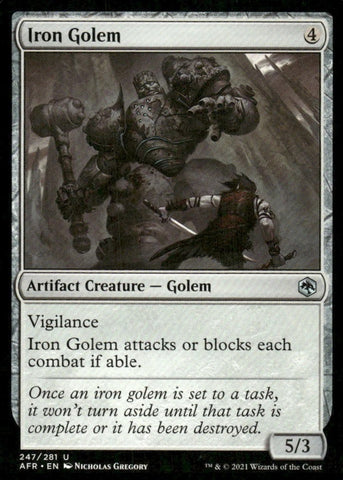 "Iron Golem" x4 - Magic The Gathering Card - AFR 2021 - 4-Card Playset