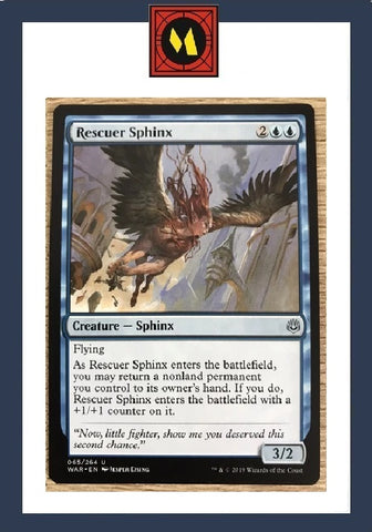 "Rescuer Sphinx" - Magic The Gathering Card - WAR