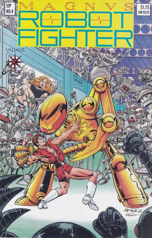 Magnus Robot Fighter #4 - Valiant Comics - 1991 - With Cards