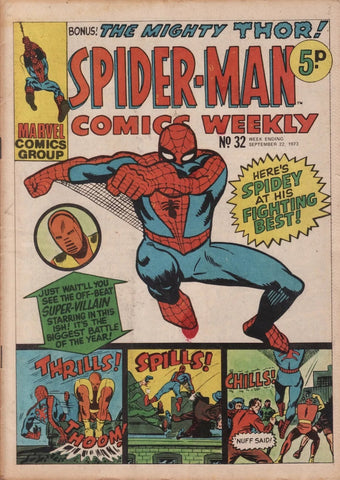 Spider-Man Comics Weekly #32-#38 (7x Comics) - Marvel/British - 1973
