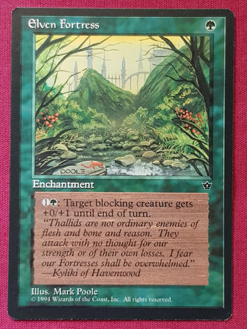 "Elven Fortress" - Magic The Gathering - Fallen Empires - 4-Card Set - Poole Art