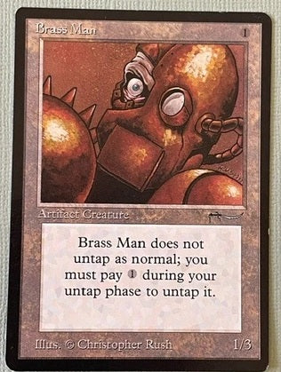 "Brass Man" - Magic The Gathering Card - Arabian Nights