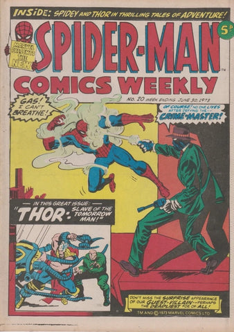 Spider-Man Comics Weekly #20 - Marvel/British Comic - 1973