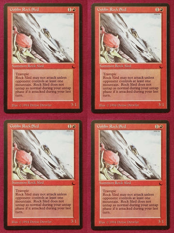"Goblin Rock Sled" x4 - Magic The Gathering - The Dark - 4-Card Playset