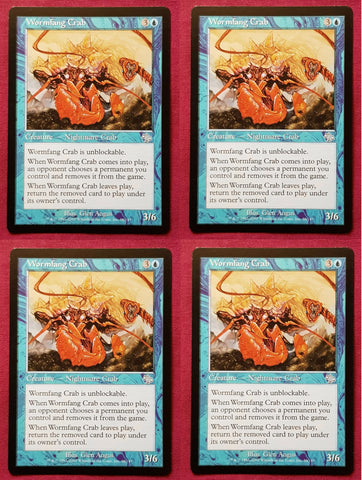 "Wormfang Crab" x4 - Magic The Gathering Card - Judgment - 4-Card Playtest