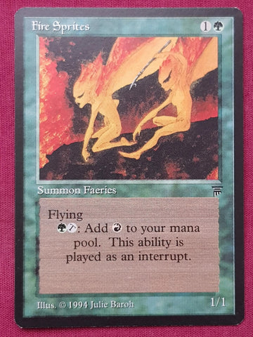 "Fire Sprites" - Magic The Gathering Card - Legends