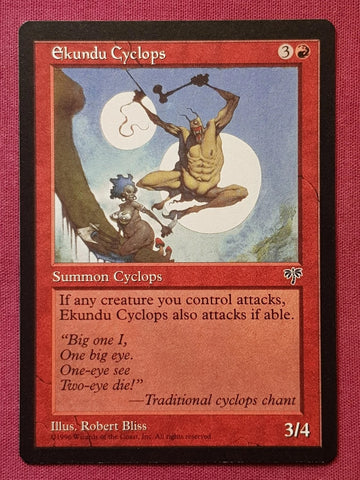 "Ekundu Cyclops" x4 - Magic The Gathering Card - Mirage - 4-Card Playset