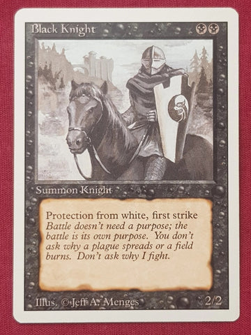 "Black Knight" - Magic The Gathering Card - Revised