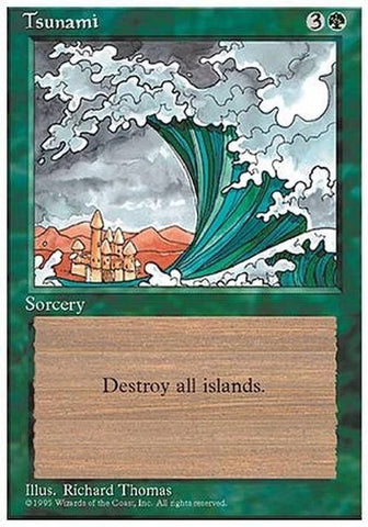 "Tsunami" - Magic The Gathering Card - 4th Edition