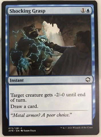 "Shocking Grasp" x4 - Magic The Gathering Card - AFR - 4-Card Playset