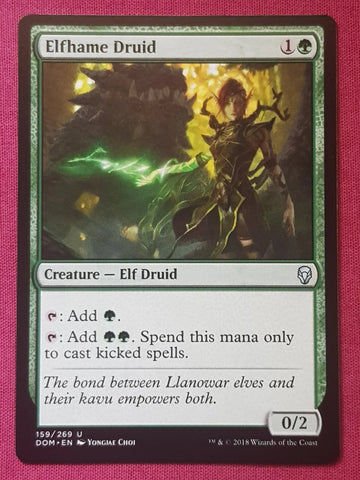 "Elfhame Druid" - Magic The Gathering Card - Dominaria