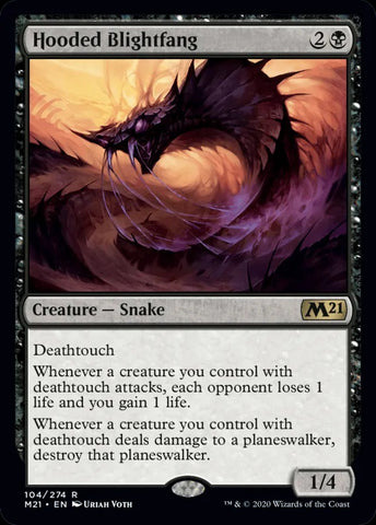 "Hooded Blightfang" - Magic The Gathering Card - M21