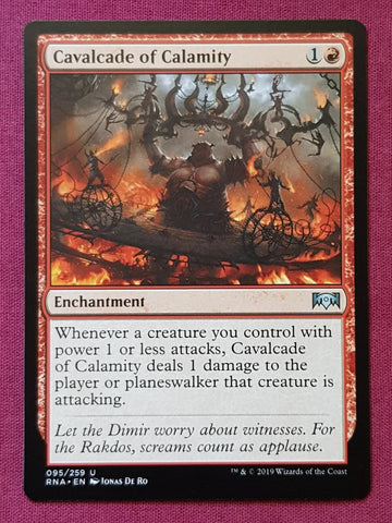 "Cavalcade Of Calamity" - Magic The Gathering Card - Ravnica Allegiance