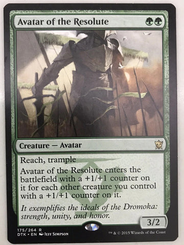 "Avatar Of The Resolute" - Magic The Gathering Card - Dragons Of Tarkir